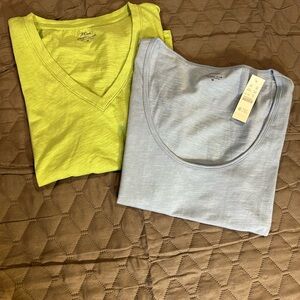2 JCrew women’s medium t-shirts, one shirt NWT